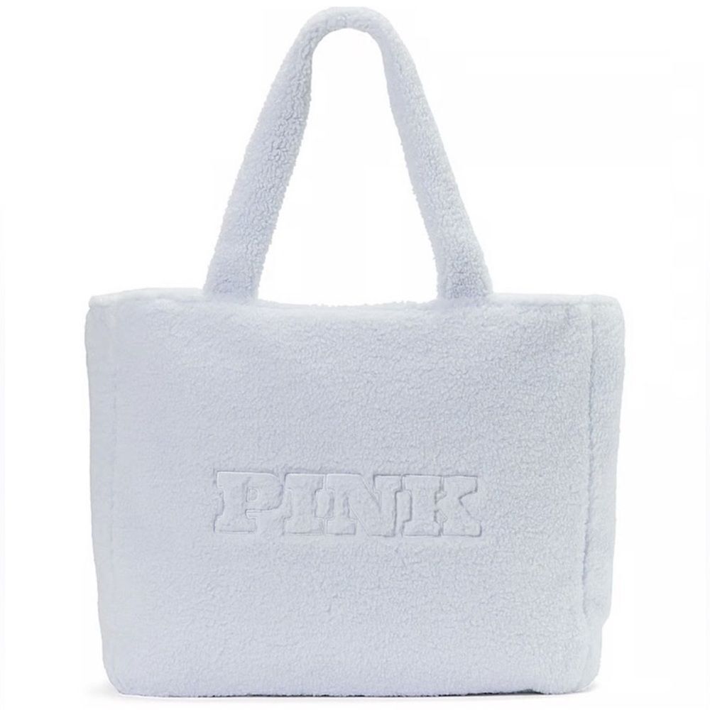Victoria’s Secret PINK Sherpa Tote Bag | Plush Fuzzy Carryall | NWT
